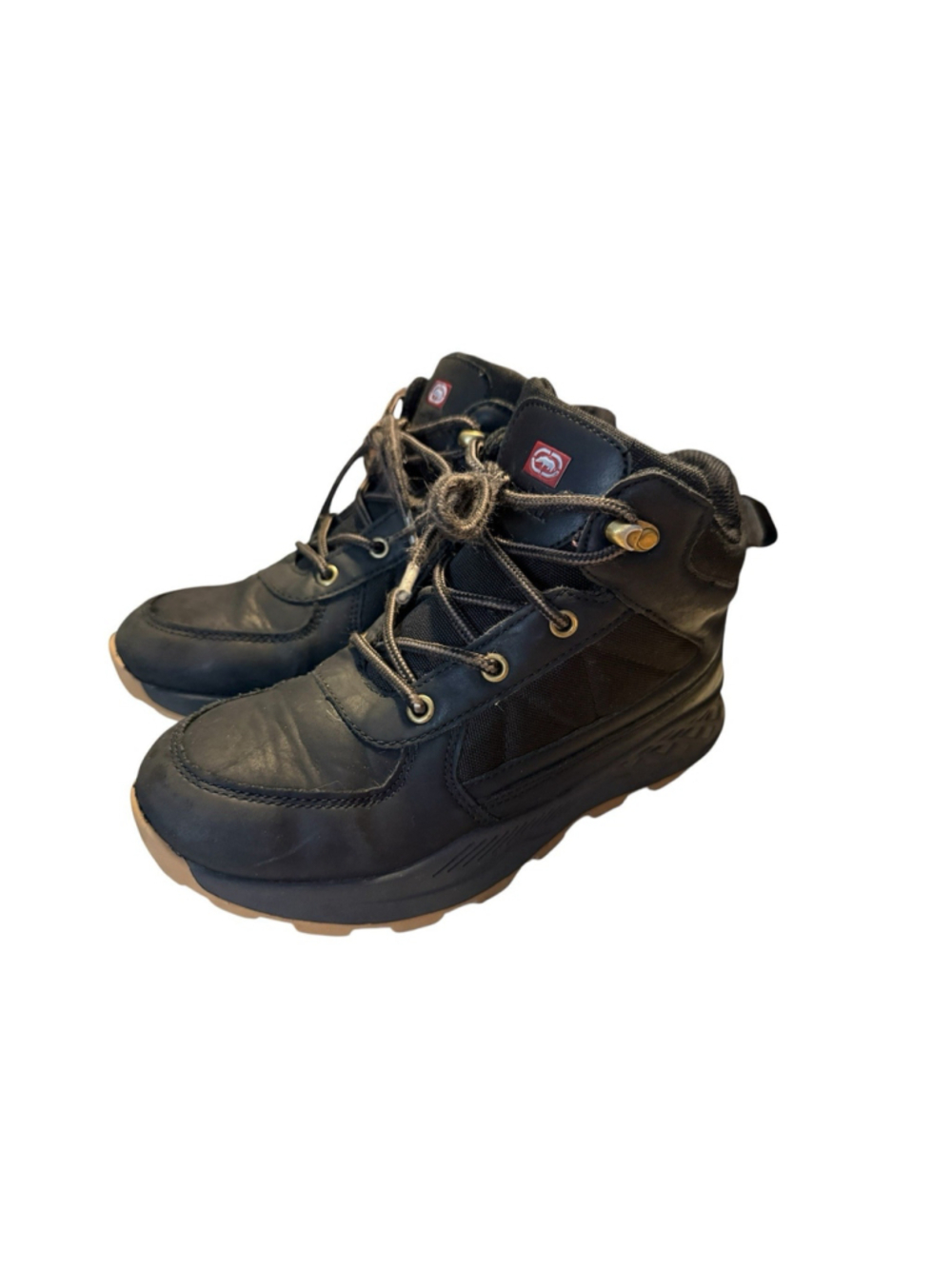 Ecko Unltd Black Hiking Boots Youth Size 5 Lace Up Outdoor Trail Shoes